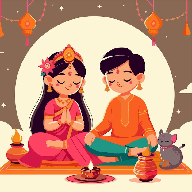 bhai dooj illustration