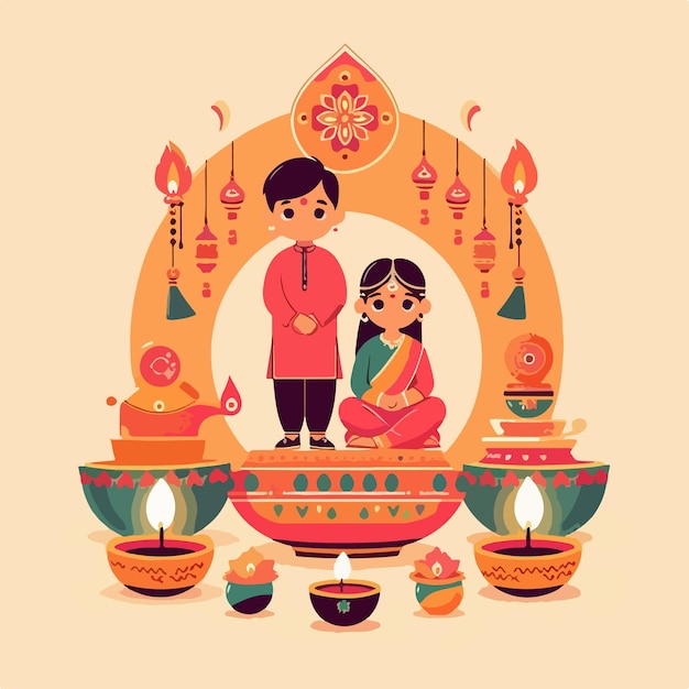 bhai dooj illustration