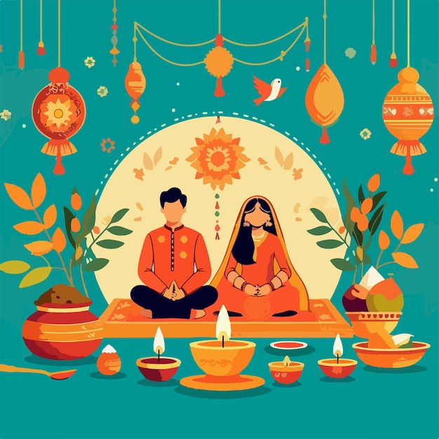 bhai dooj illustration