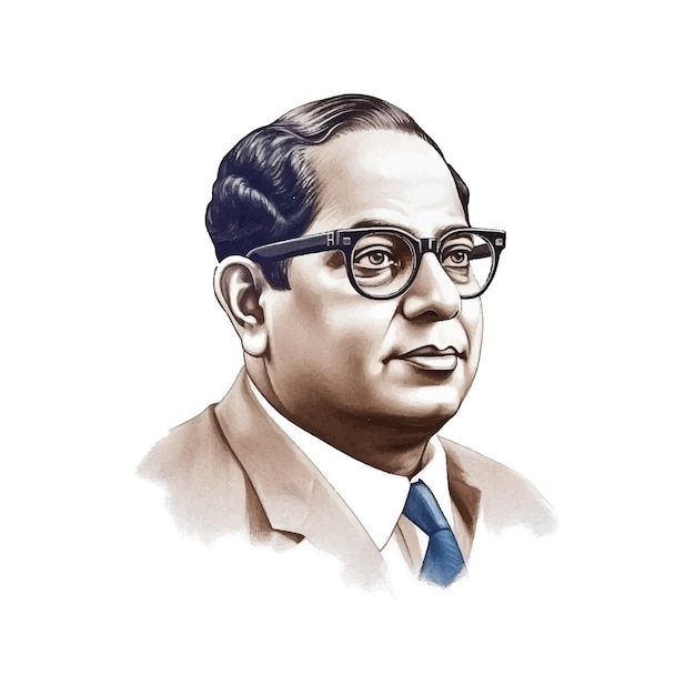 Bhimrao Ramji Ambedkar Vector Illustration