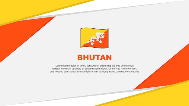 Bhutan Flag Abstract Background Design Template Bhutan Independence Day Banner Cartoon Vector Illustration Bhutan