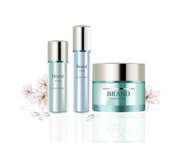 BHydration cream and lotion bottles with logo