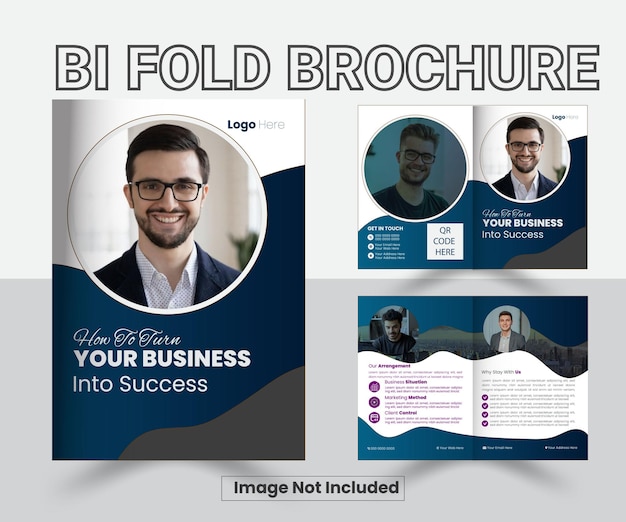 Bi Fold Brochure Design Template vector File Design for your Business Brochure