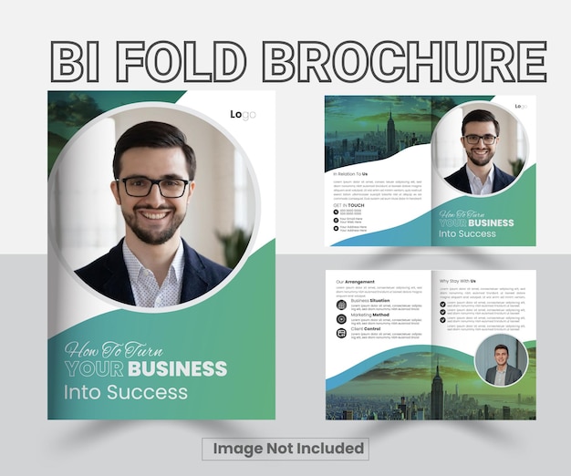 Bi Fold Brochure Design Template vector File Design for your Business Brochure