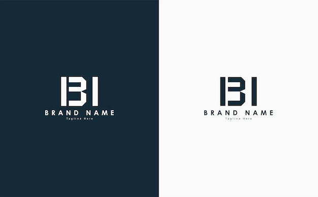 Vector bi letters vector logo design vector image