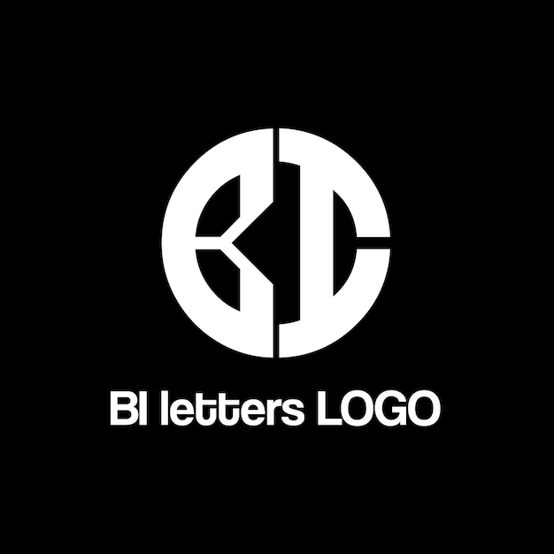 BI letters vector logo design