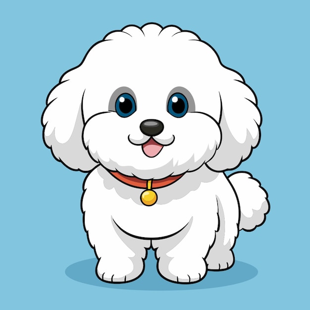 Vector bichon illustration cute vector illustration cartoon