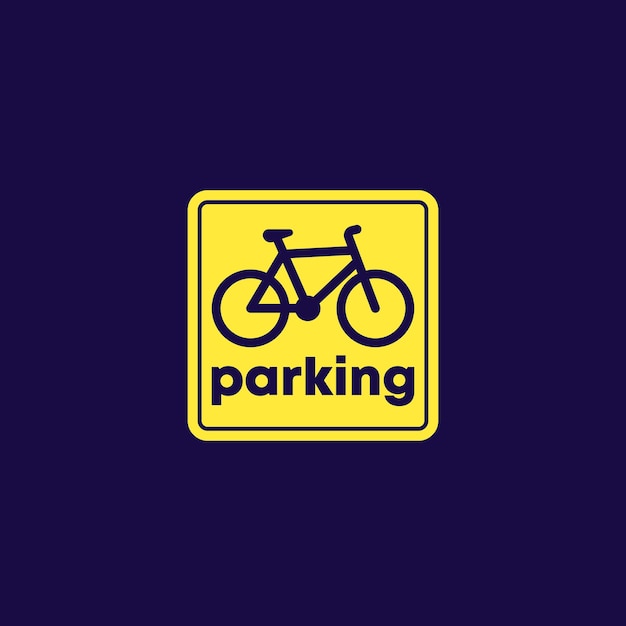 Bicycle bike parking sign vector