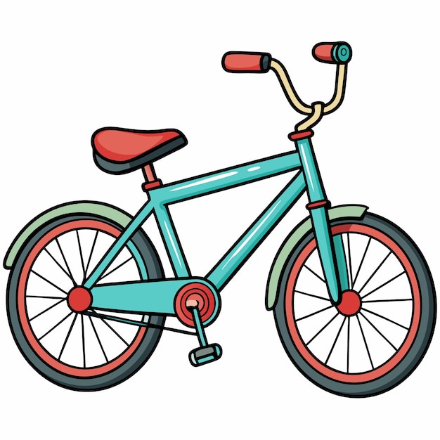 Vector bicycle clipart vector icon sticker illustration