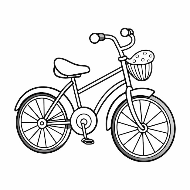 bicycle for coloring vector illustration