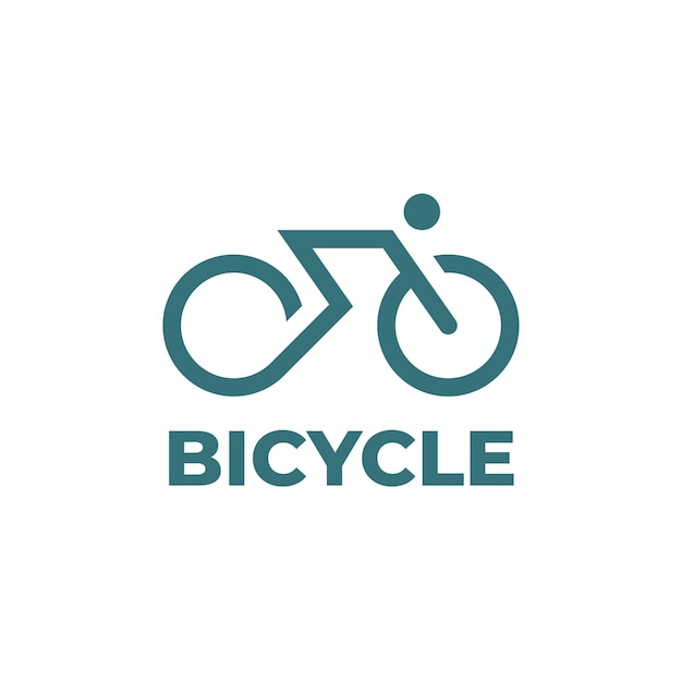 Bicycle Cyclist Icon Vector Logo Template