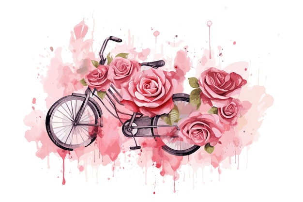 Bicycle and flowers Bicycle and flowers Springtime bike Pastel bicycle