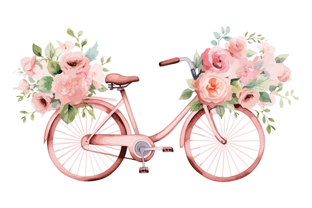 Bicycle and flowers Bicycle and flowers Springtime bike Pastel bicycle