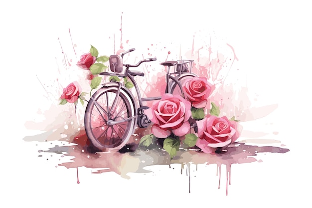 Bicycle and flowers Bicycle and flowers Springtime bike Pastel bicycle