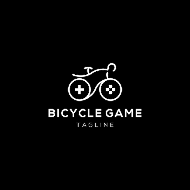 bicycle game   logo icon design template flat vector