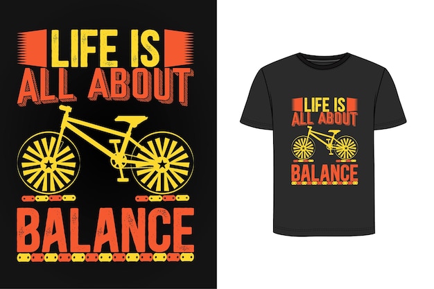 Bicycle Illustration T-shirt Design