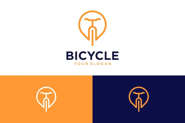 bicycle logo design with location or area