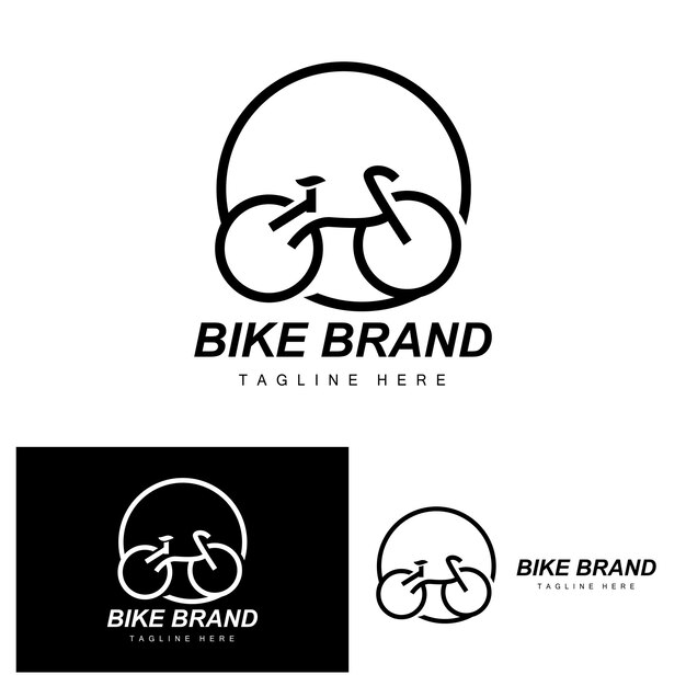 Bicycle Logo Vehicle Vector Bicycle Silhouette Icon Simple Design Inspiration