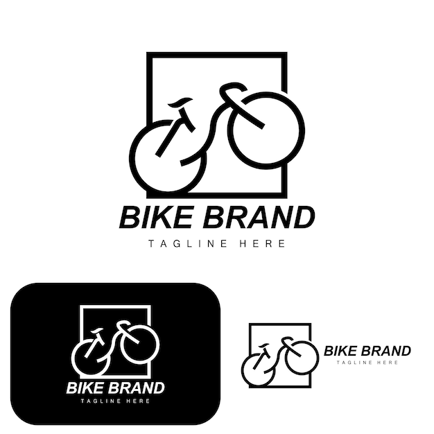 Bicycle Logo Vehicle Vector Bicycle Silhouette Icon Simple Design Inspiration