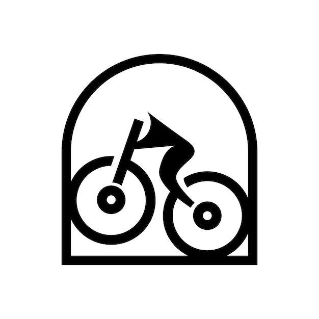 Bicycle Logo Vehicle Vector Bicycle Silhouette Icon Simple Design Inspiration