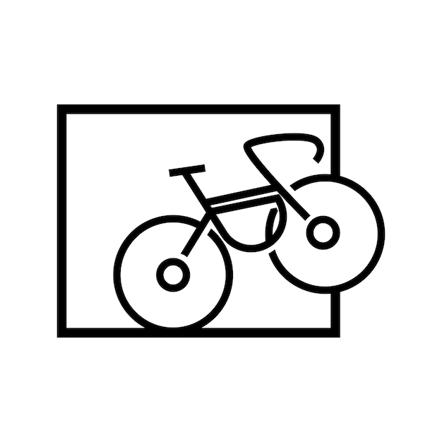 Bicycle Logo Vehicle Vector Bicycle Silhouette Icon Simple Design Inspiration