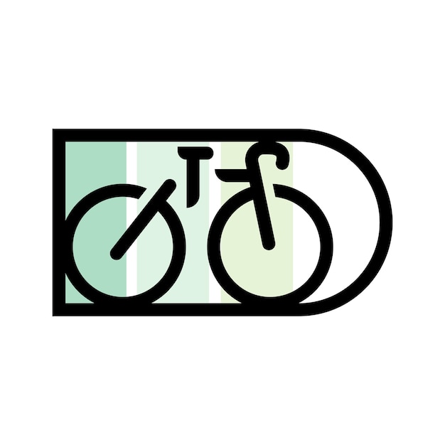 Bicycle Logo Vehicle Vector Bicycle Silhouette Icon Simple Design Inspiration