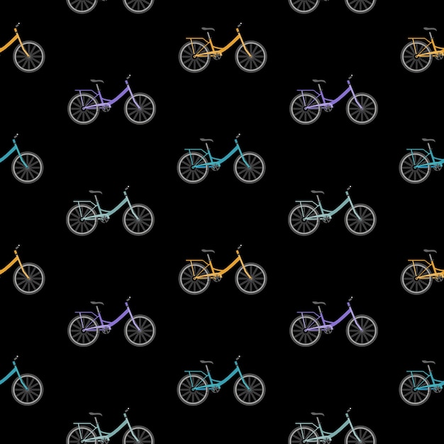 Bicycle Seamless Pattern Background. 