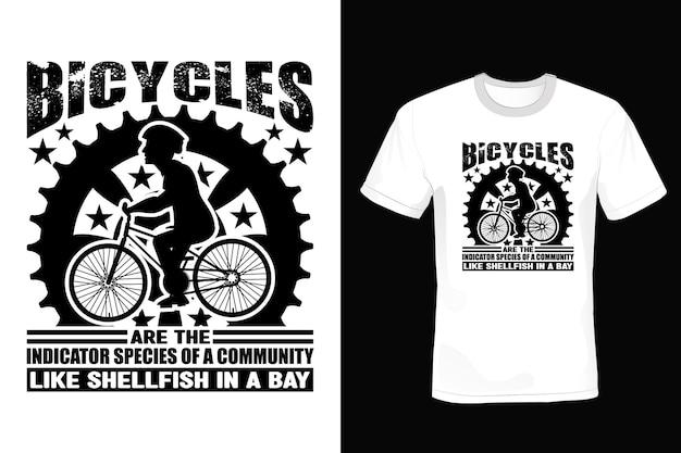 Bicycle T shirt design typography vintage