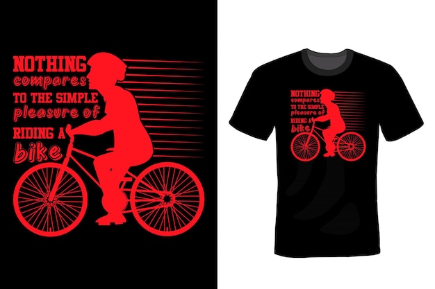 Bicycle T shirt design typography vintage