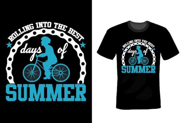 Bicycle T shirt design typography vintage