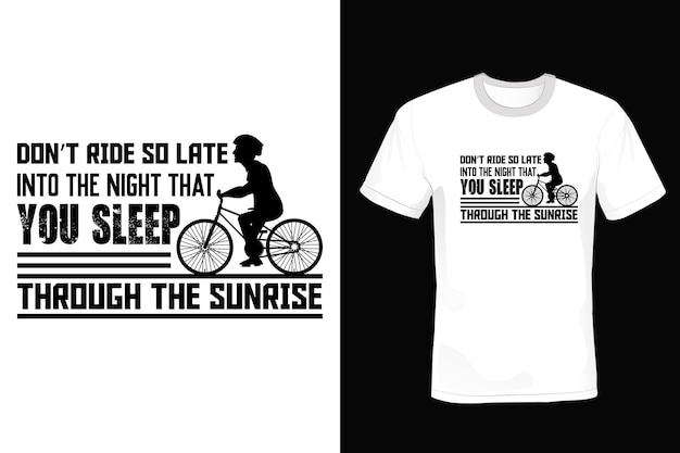 Bicycle T shirt design typography vintage