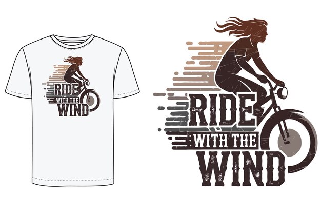 Vector bicycle t shirt design