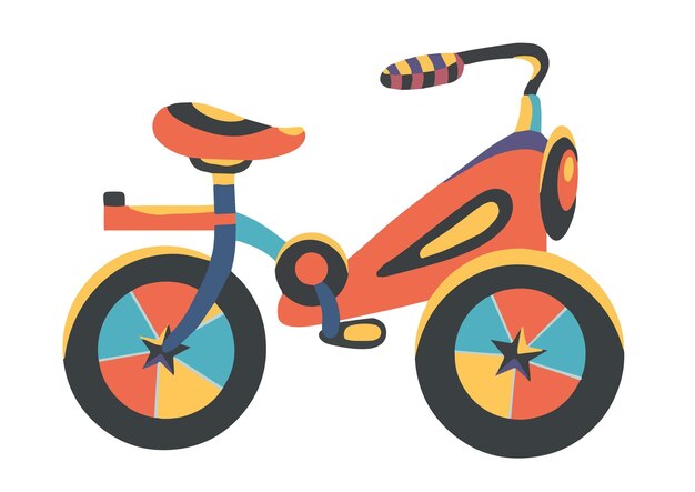 Bicycle Transport for adults and children Leisure activities and sports Vector illustration