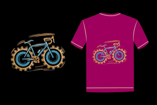 Vector a bicycle vector classic tshirt design