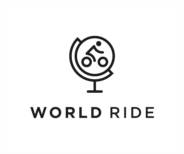 bicycle world logo or bicycle icon