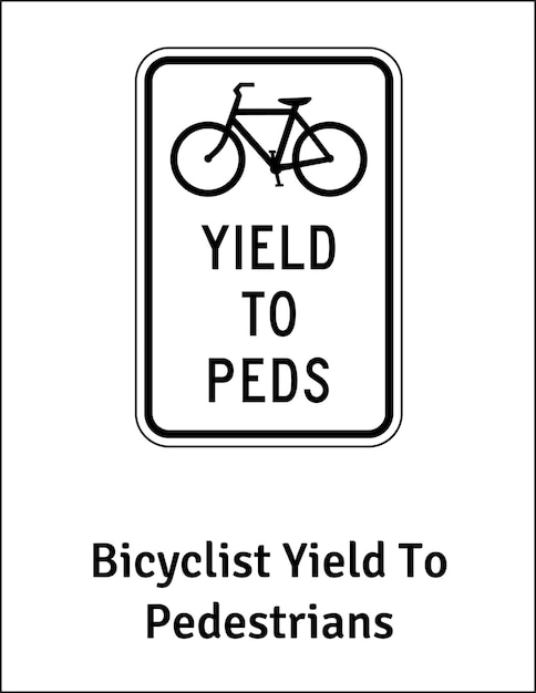 Bicyclist Yield To Pedestrians