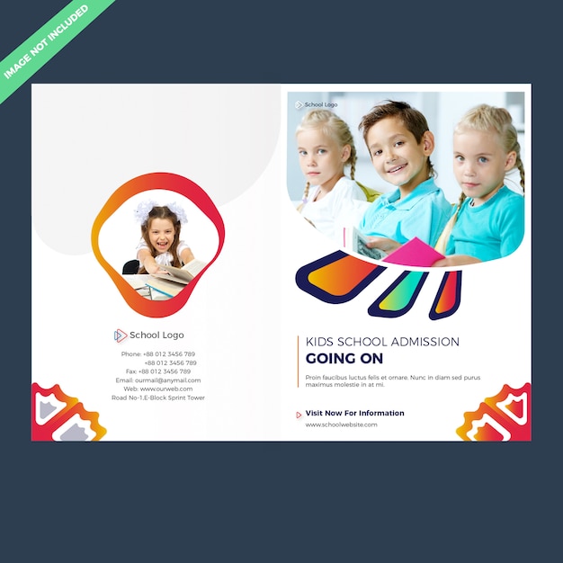 Bifold School Admission Brochure Template