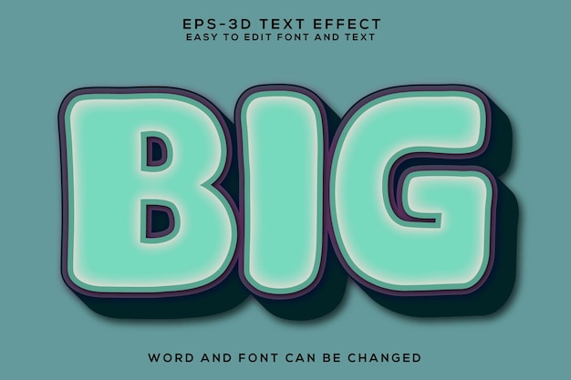 Big 3d text effect