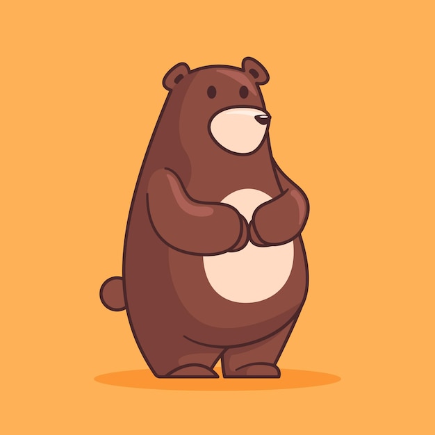 Big bear cartoon vector illustration