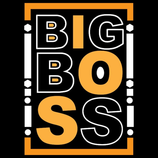 Big Boss Typography T-shirt Design