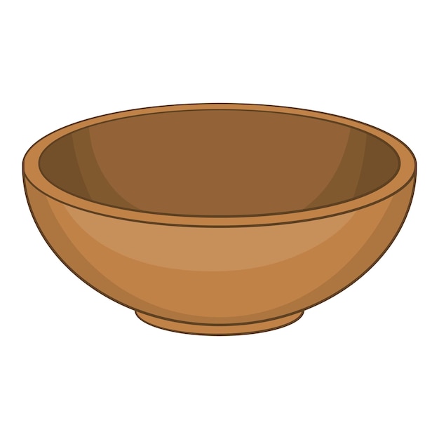 Big bowl icon Cartoon illustration of big bowl vector icon for web