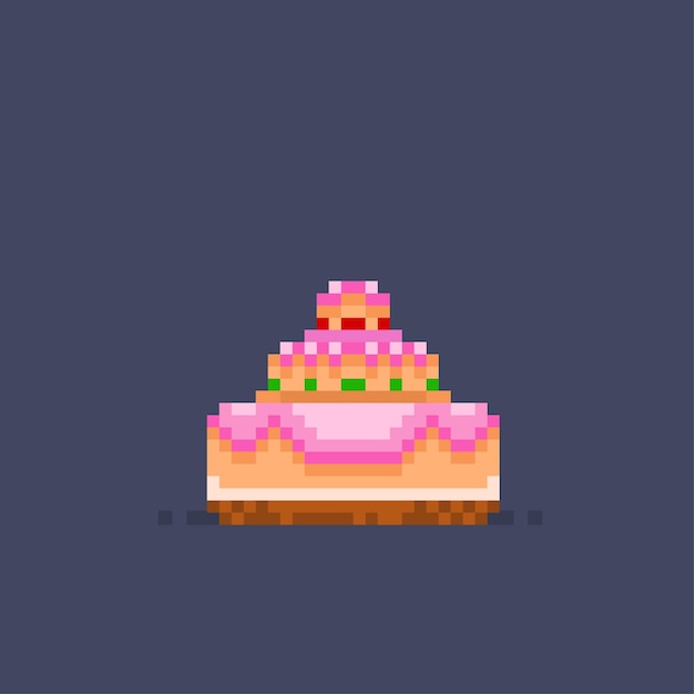 big cake in pixel style