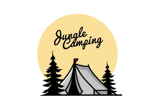 Big camping tent illustration design