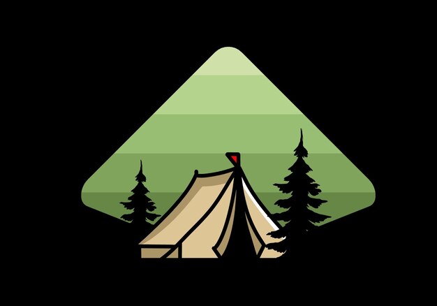 Big camping tent illustration design