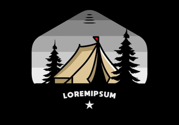 Big camping tent illustration design