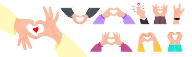 Big collection with I love you heart sign