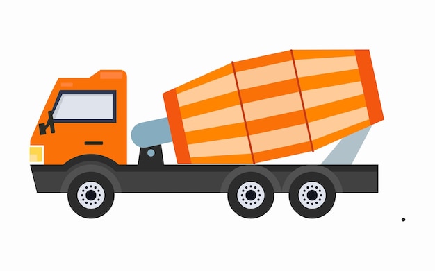 Big Concrete mixer truck. construction truck. vector illustration.