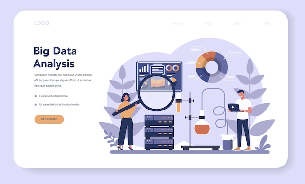 Big data web banner or landing page