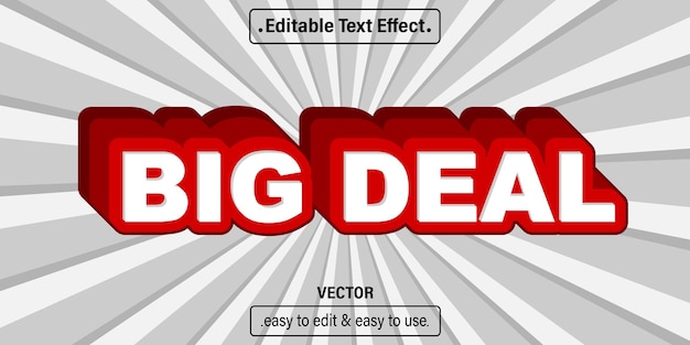 Big deal text effect, editable text style