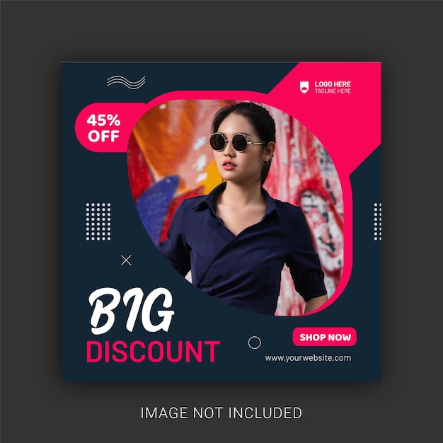 Big discount social media post template